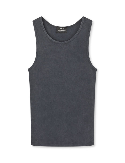 Rib Cotton Bruce Tanktop, Black