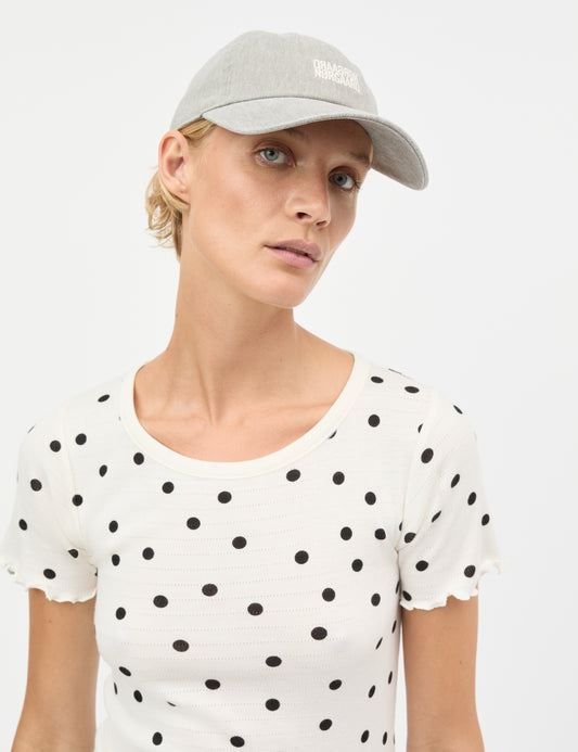 Washed Cotton Twill Mirror Coal Cap, Grey Melange