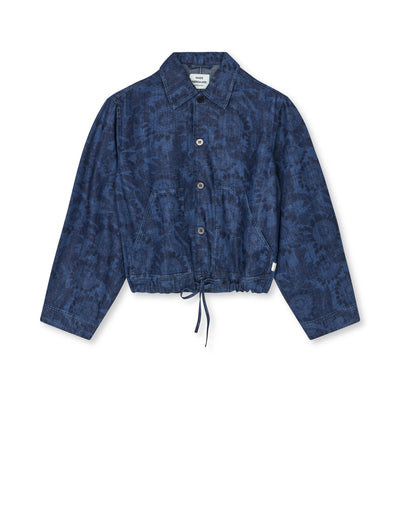 Lazor Denim Cammie Jacket, Sunflower AOP