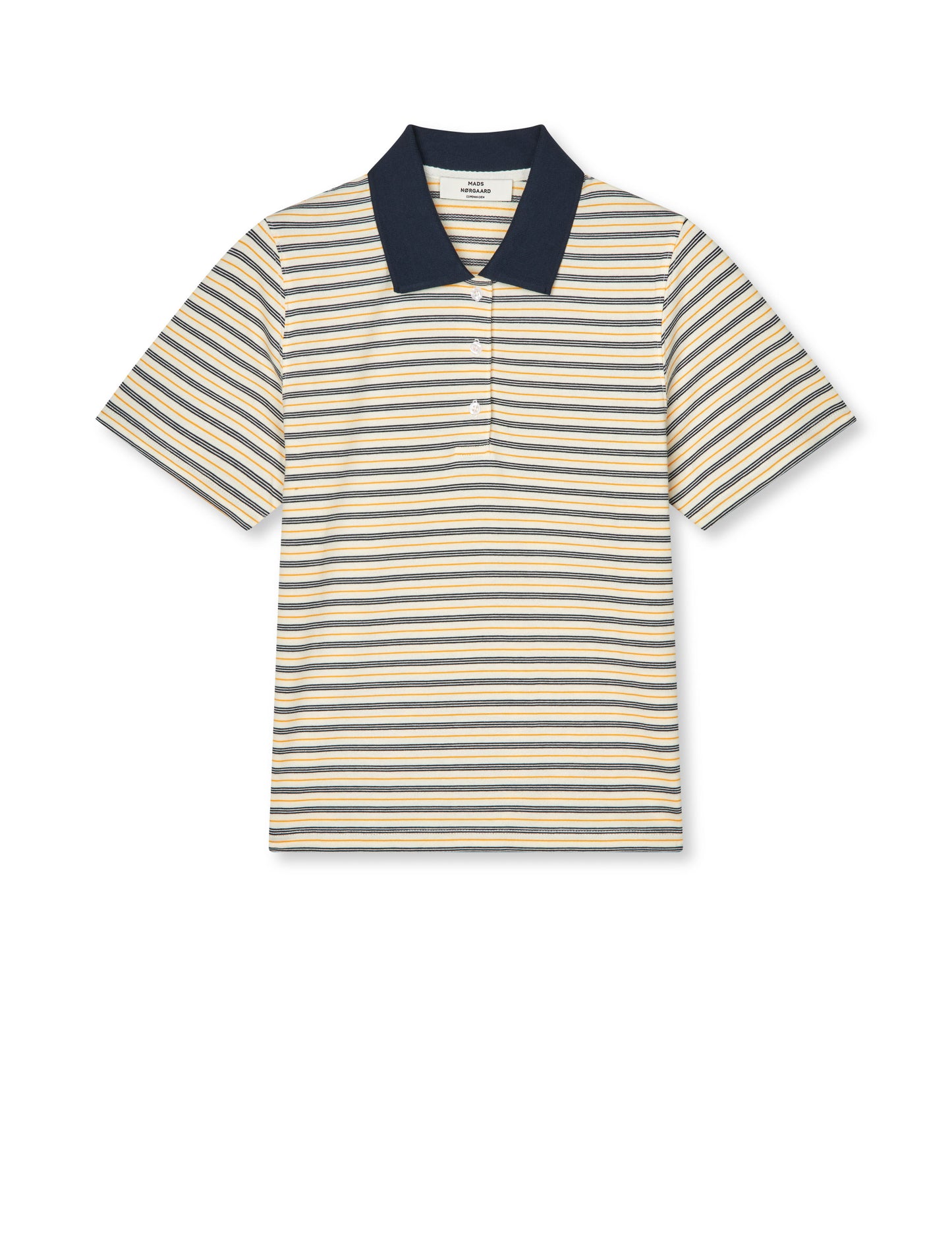 Light Terry Marlo Polo Tee, Vanilla Ice/Sky Captain/Zinnia