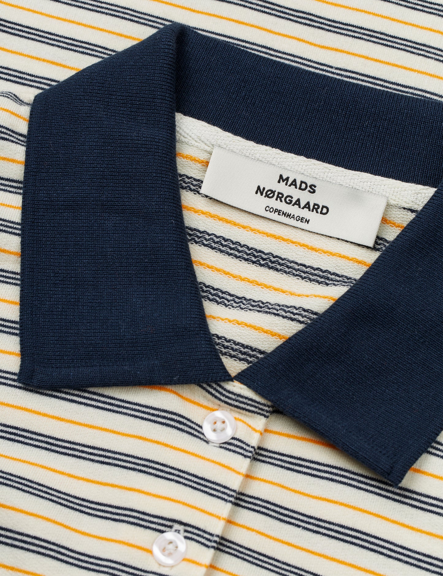 Light Terry Marlo Polo Tee, Vanilla Ice/Sky Captain/Zinnia
