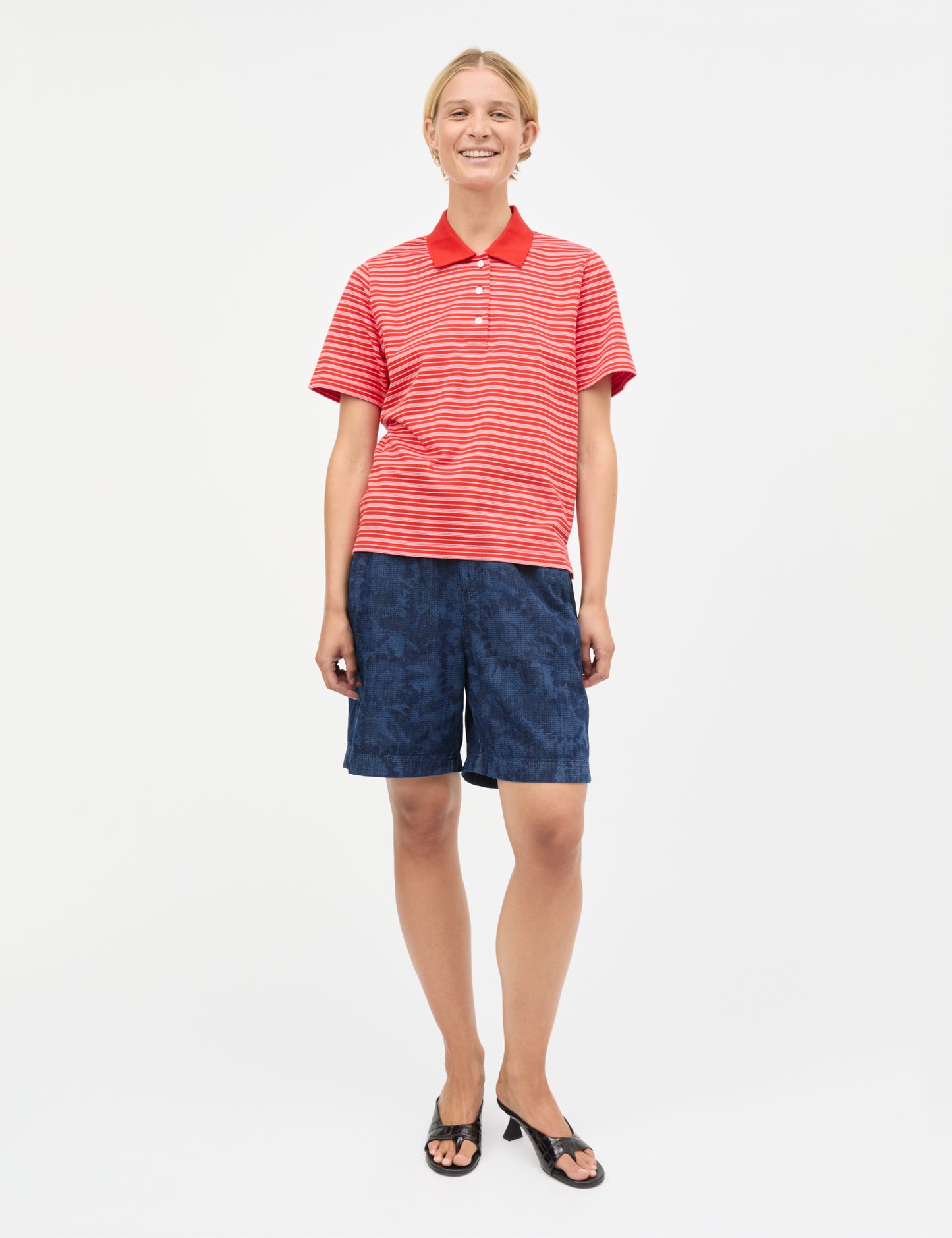 Light Terry Marlo Polo Tee, Fiery Red/Fairy Tale/Vanilla I
