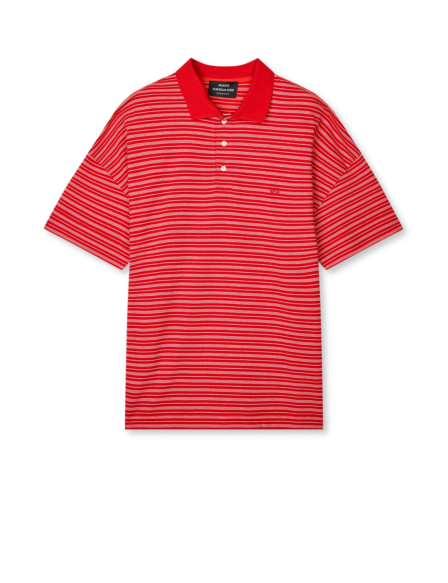 Light Terry Polo SS ST  Tee, Fiery Red/Fairy Tale/Vanilla I