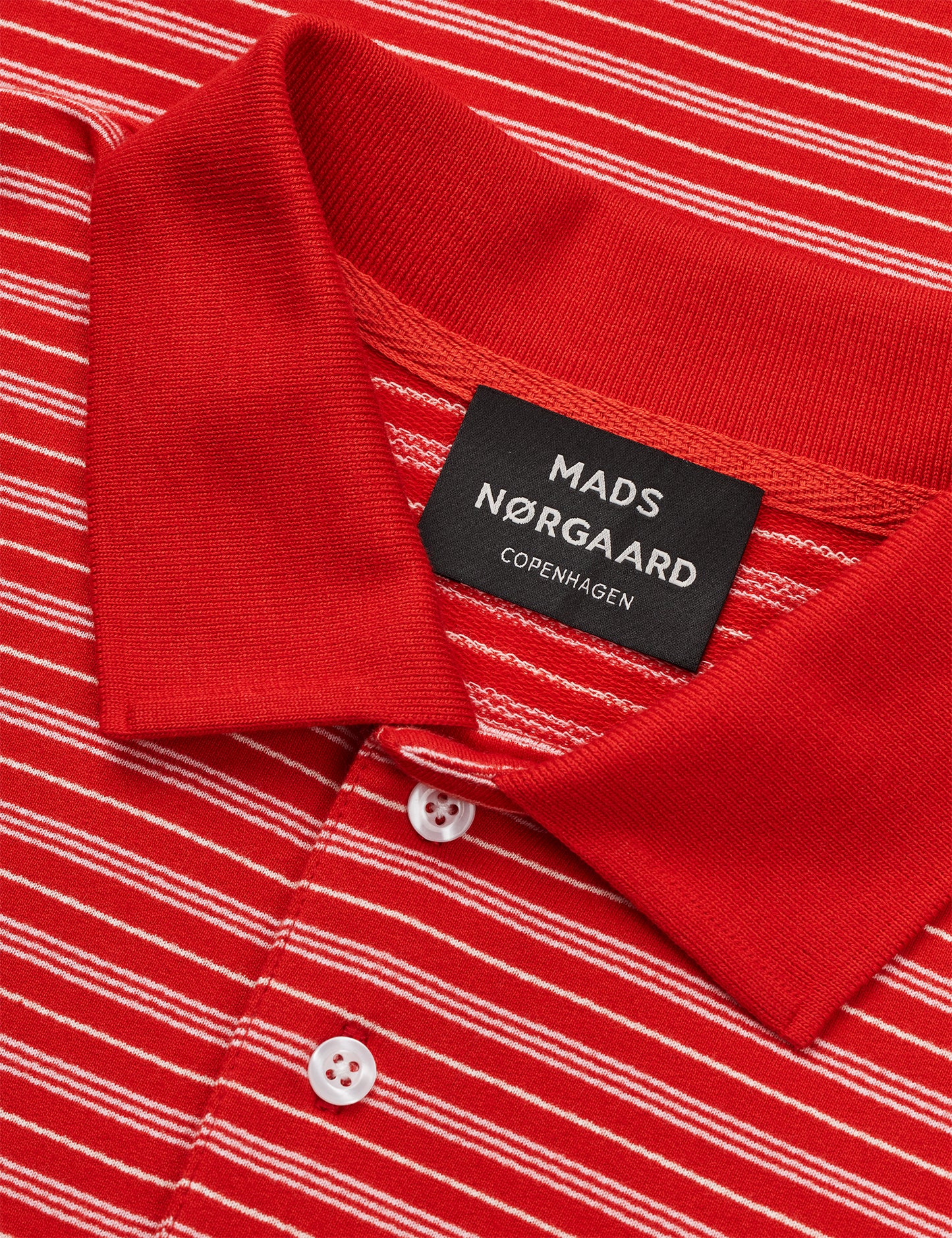 Light Terry Polo SS ST  Tee, Fiery Red/Fairy Tale/Vanilla I