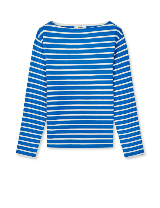 Pablo Gabi Tee LS, Vanilla Ice/Bright Cobalt