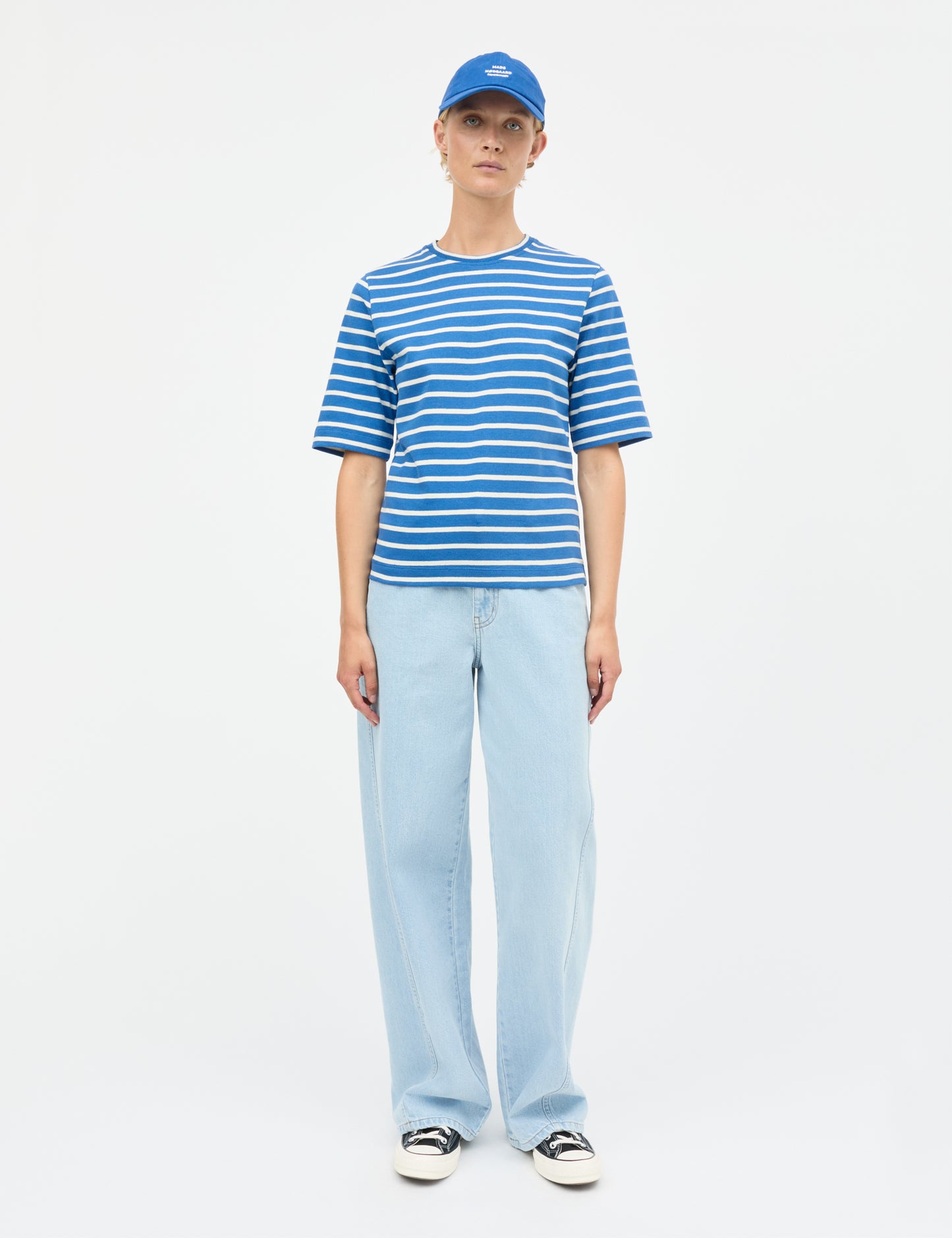 Pablo Malle Tee, Vanilla Ice/Bright Cobalt