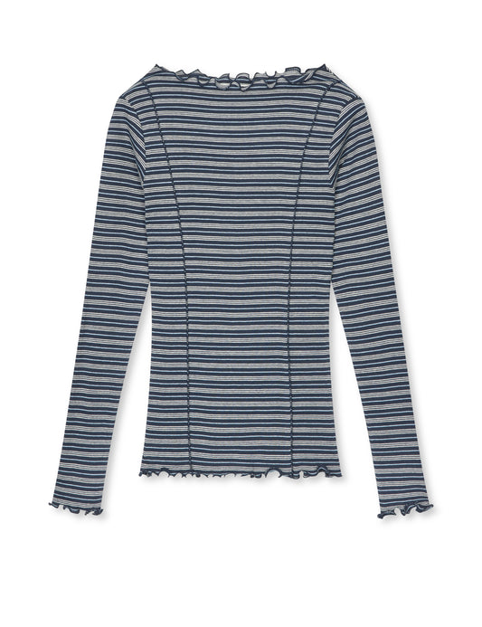 2x2 Cotton Stripe Siri Top, Sky Captain/Vanilla Ice/Cashme