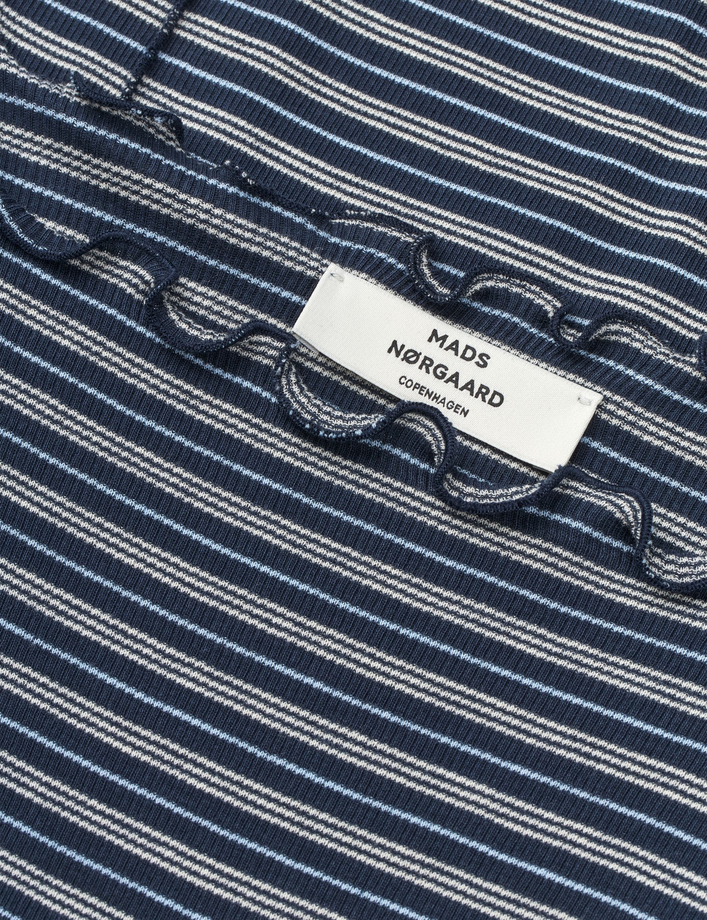 2x2 Cotton Stripe Siri Top, Sky Captain/Vanilla Ice/Cashme