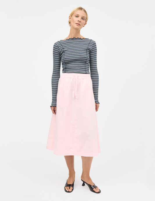 2x2 Cotton Stripe Siri Top, Sky Captain/Vanilla Ice/Cashme