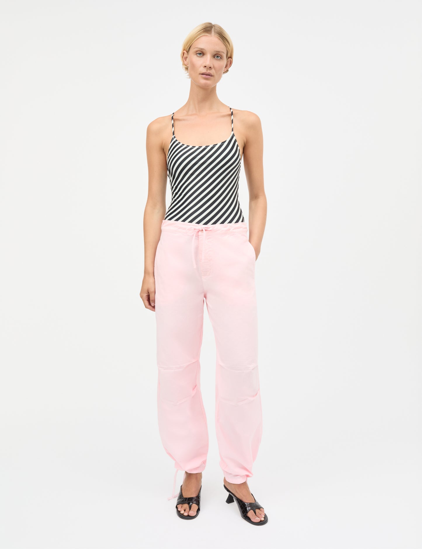 Dyed Weave Carmen Pants, Icy Pink