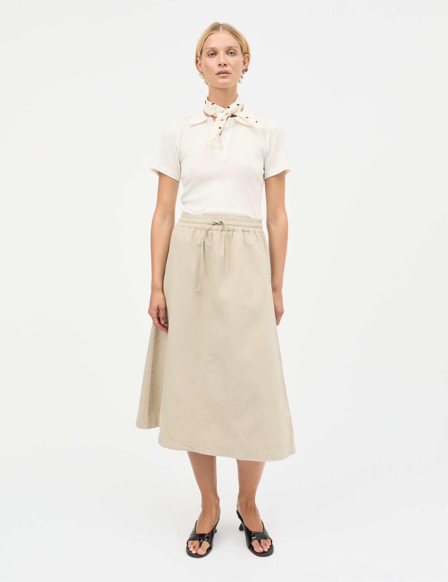 Pointella Layla Polo Tee, Vanilla Ice