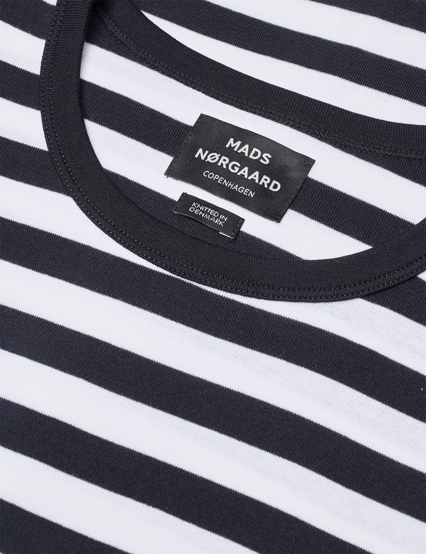 Midi Rib Tobias Tee LS, Black / White