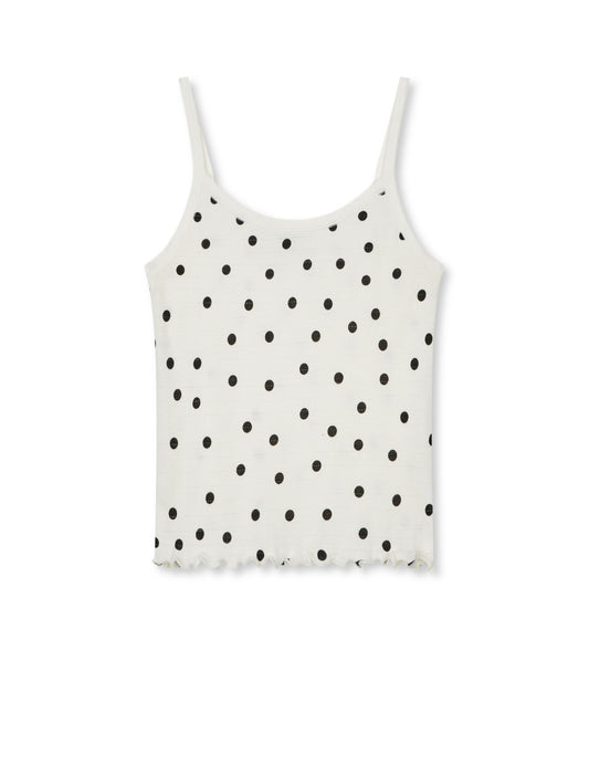 Pointella Trilla Top AOP, Dot AOP Vanilla Ice