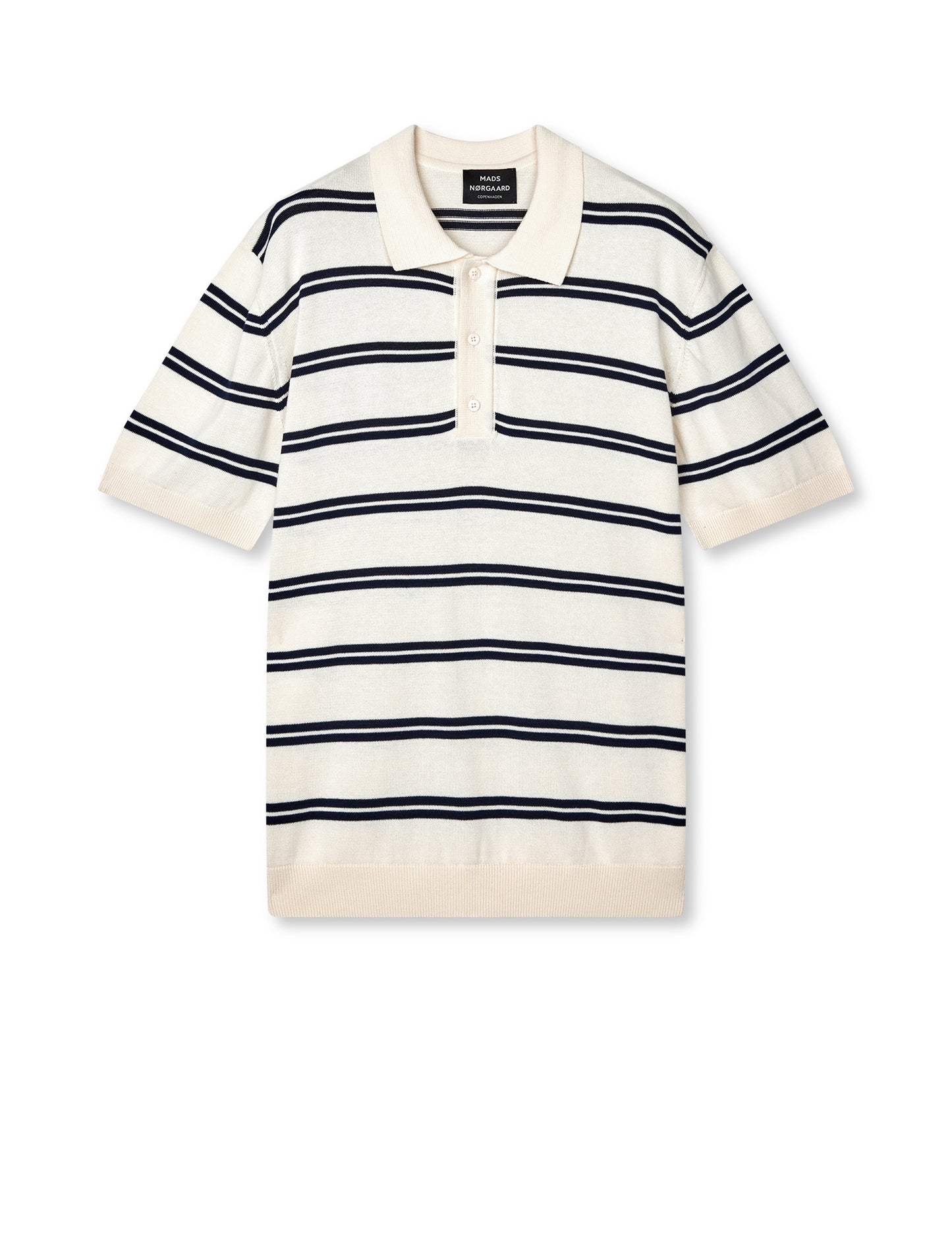 Tight Cotton Tristan Knit SS ST., Vanilla Ice/Sky Captain