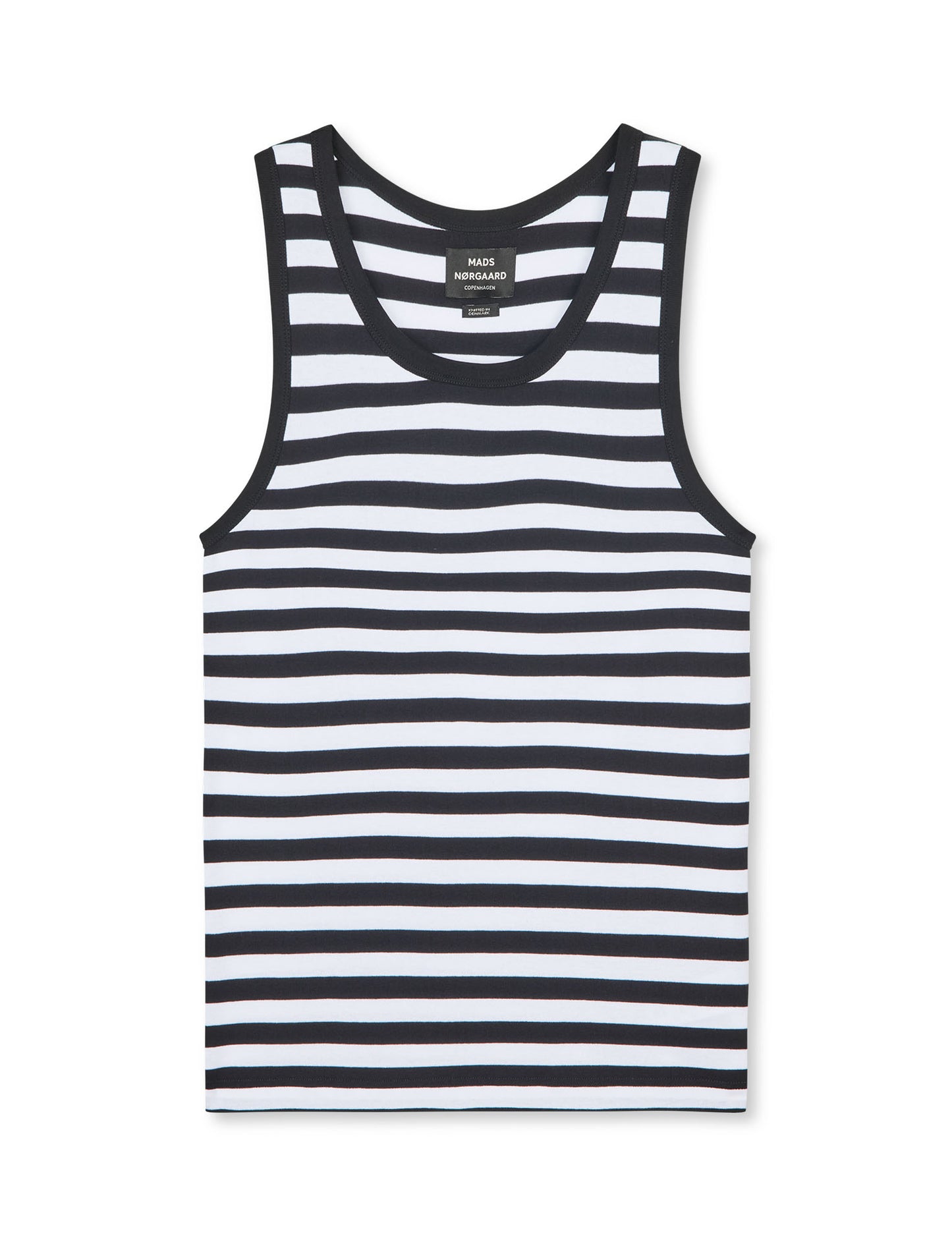 Midi Rib Tank Top, Black / White