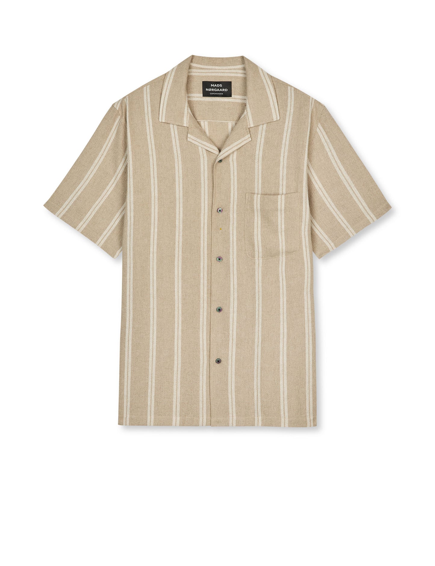 Texture Kenji Shirt SS ST., Plaza Taupe/Vanilla Ice