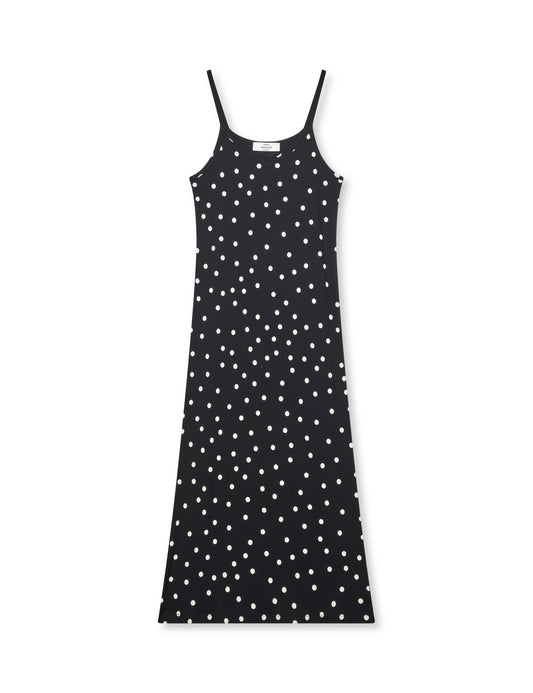 2x2 Cotton Delkissa Dress AOP, Dot AOP Black