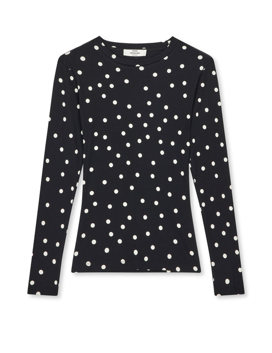 2x2 Cotton Tuba Tee LS AOP, Dot AOP Black