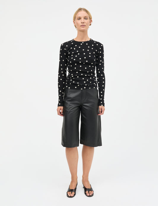 2x2 Cotton Tuba Tee LS AOP, Dot AOP Black