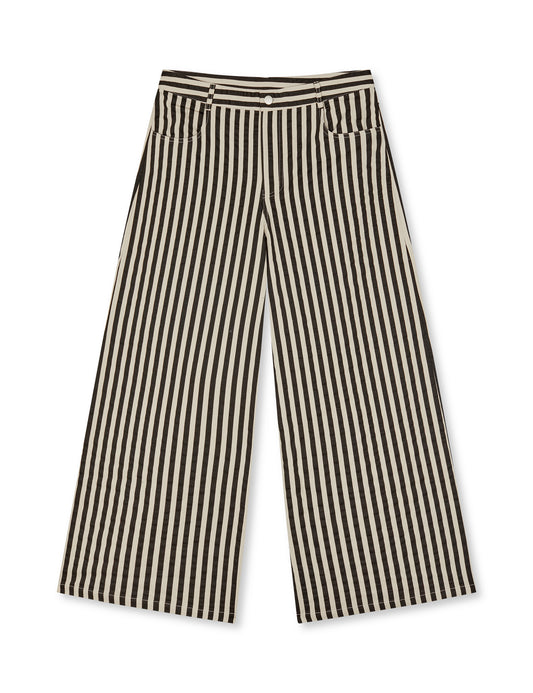 Nabia Pants, Black/White Stripes