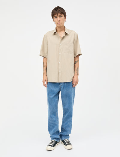 Grida Cotton Victor Shirt SS, Plaza Taupe