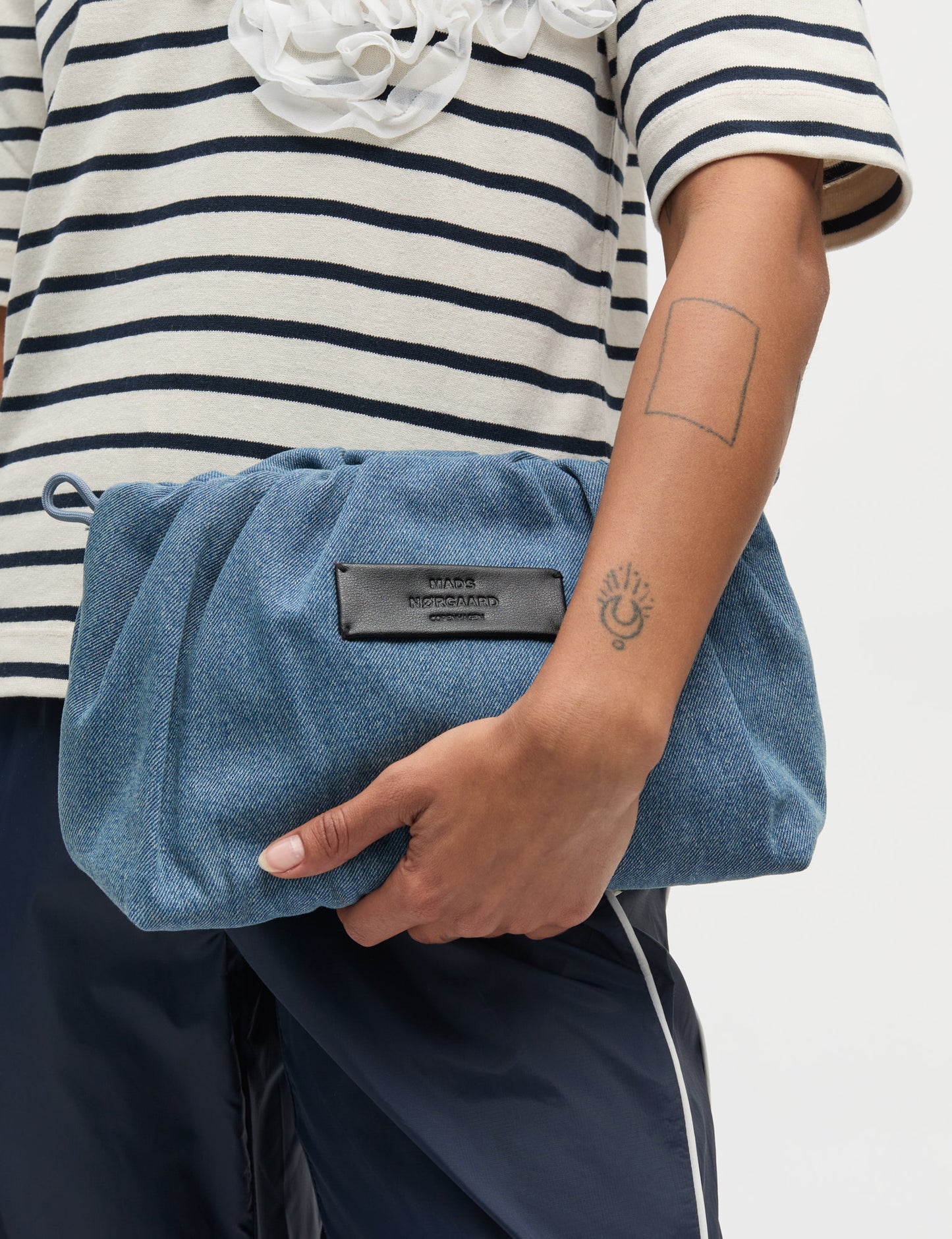 Denimi Moxie Clutch Bag, Washed Blue