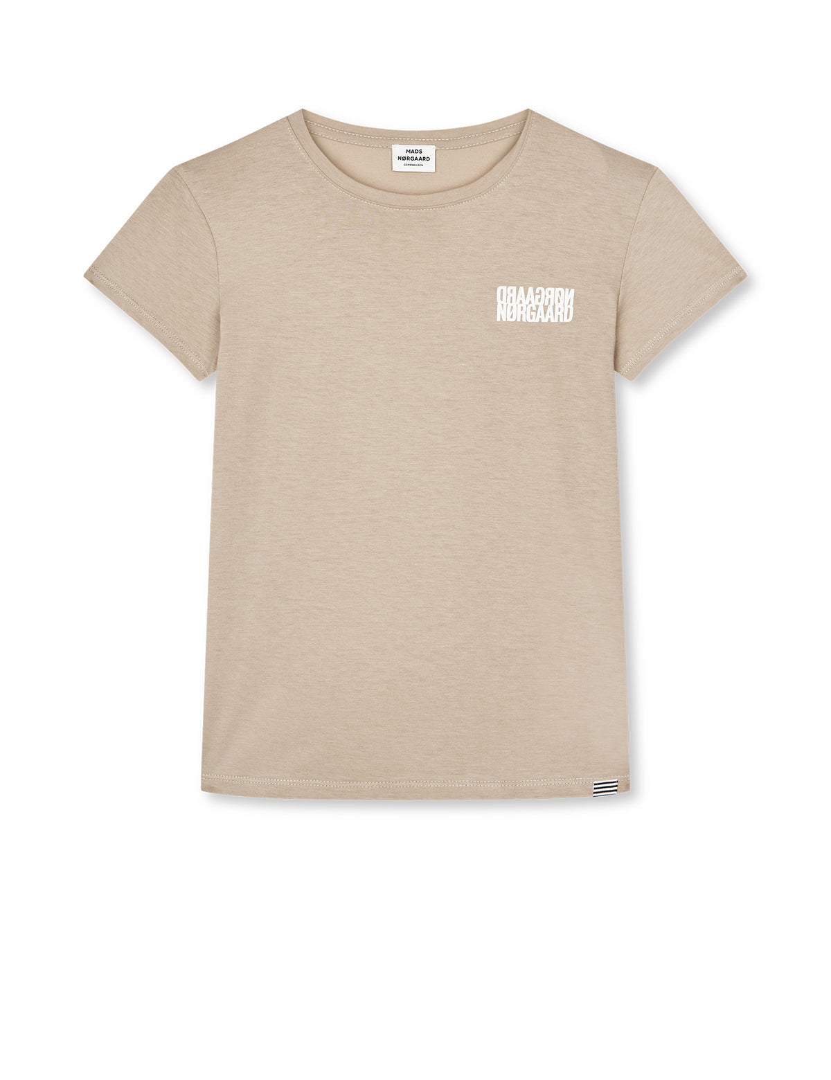 Single Cotton Tuvina mini mirror Tee, Plaza Taupe