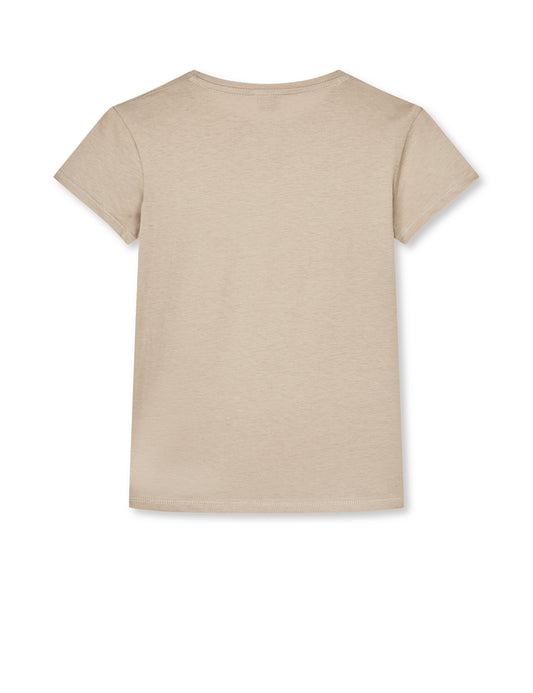 Single Cotton Tuvina mini mirror Tee, Plaza Taupe