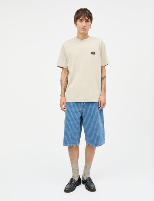 Cotton Jersey Frode Patch Tee, Plaza Taupe