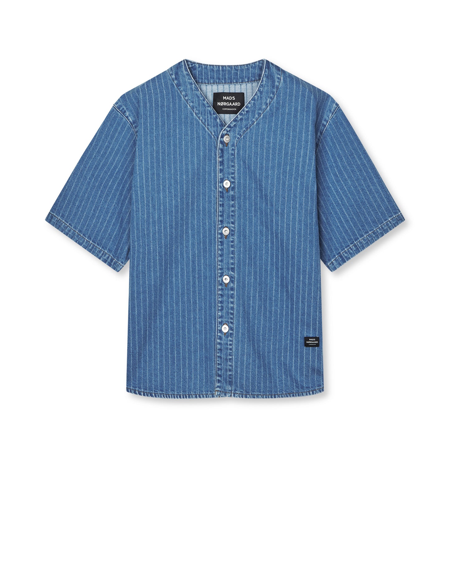 Striped Denim Paradise Shirt, Light Blue Wash