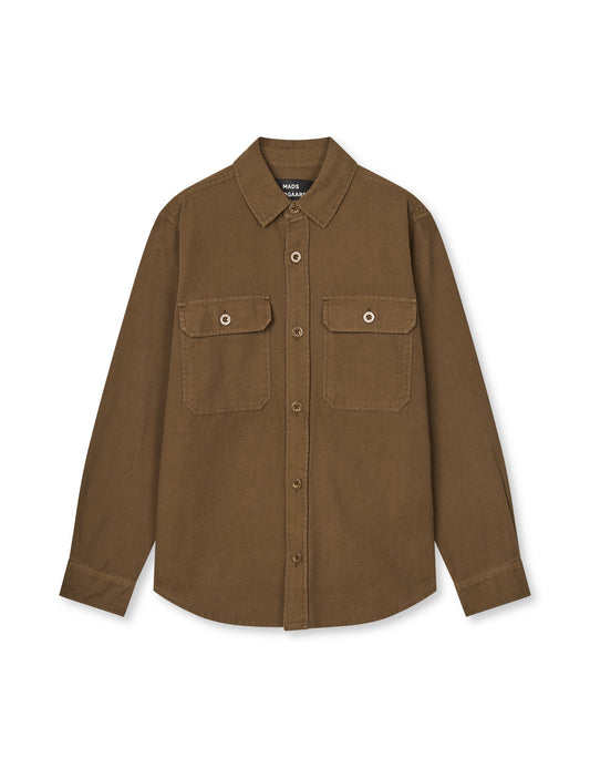Dyed Canvas Skyler Shirt FAV, Cocoa