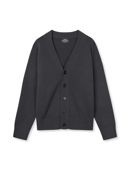 Super Wool Cardigan Knit, Asphalt