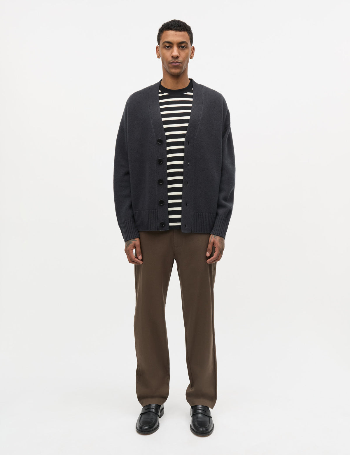 Super Wool Cardigan Knit, Asphalt