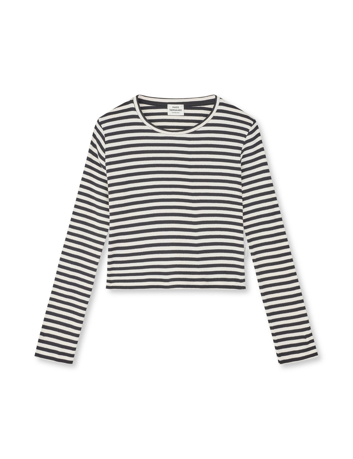 2x2 Cotton Stripe Tikka Top, Black/Vanilla Ice