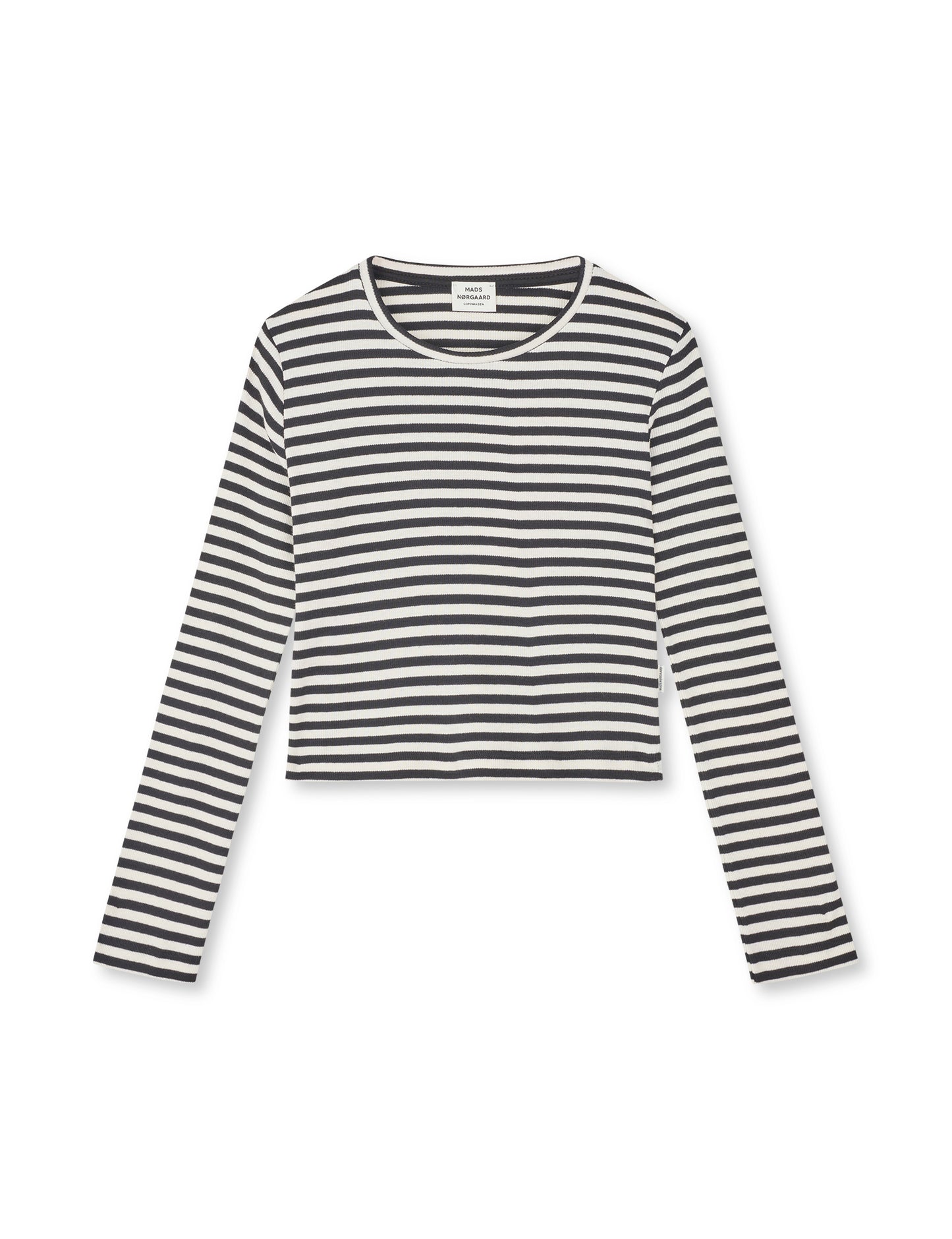 2x2 Cotton Stripe Tikka Top, Black/Vanilla Ice