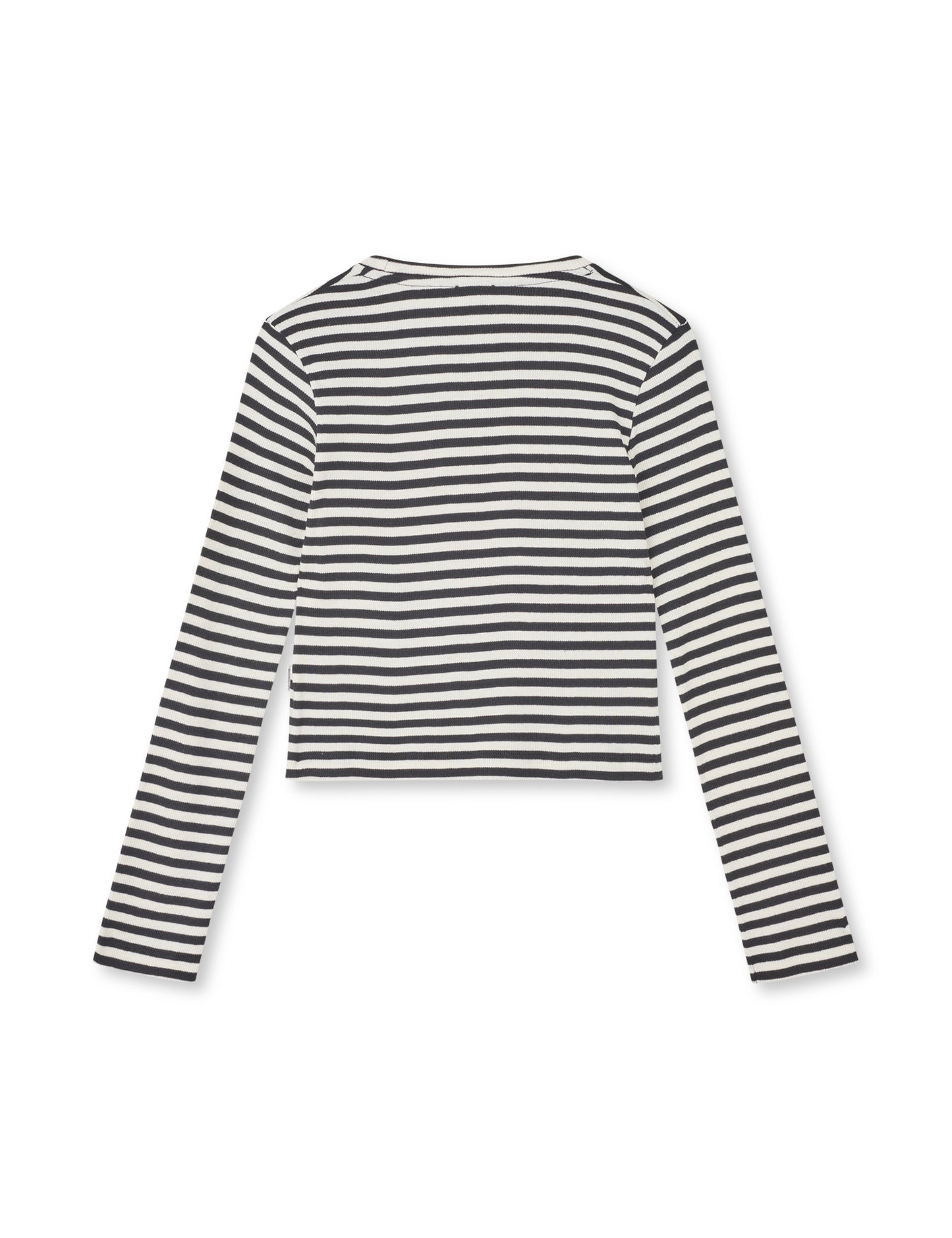 2x2 Cotton Stripe Tikka Top, Black/Vanilla Ice