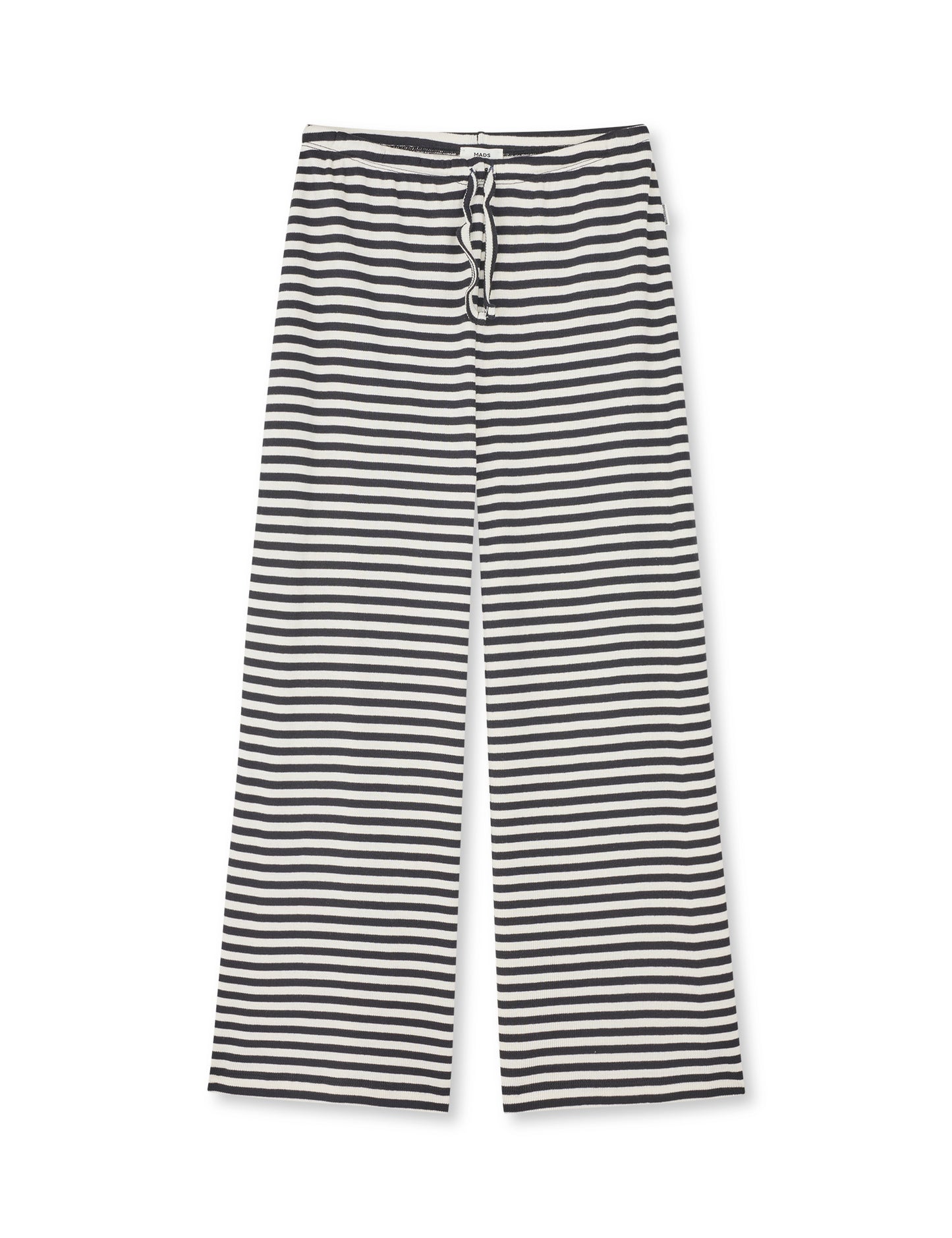 2x2 Cotton Stripe Verona Pants, Black/Vanilla Ice