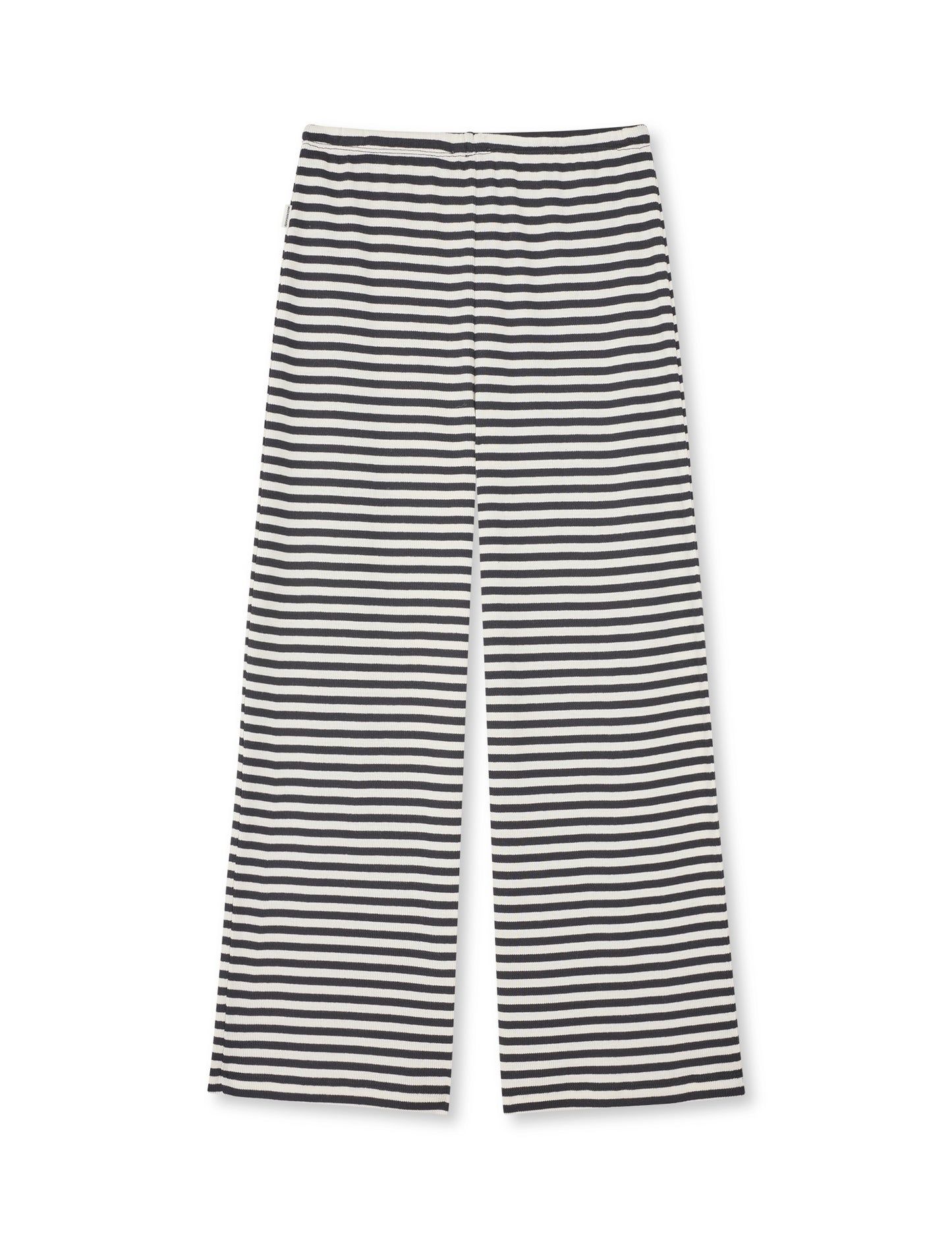 2x2 Cotton Stripe Verona Pants, Black/Vanilla Ice