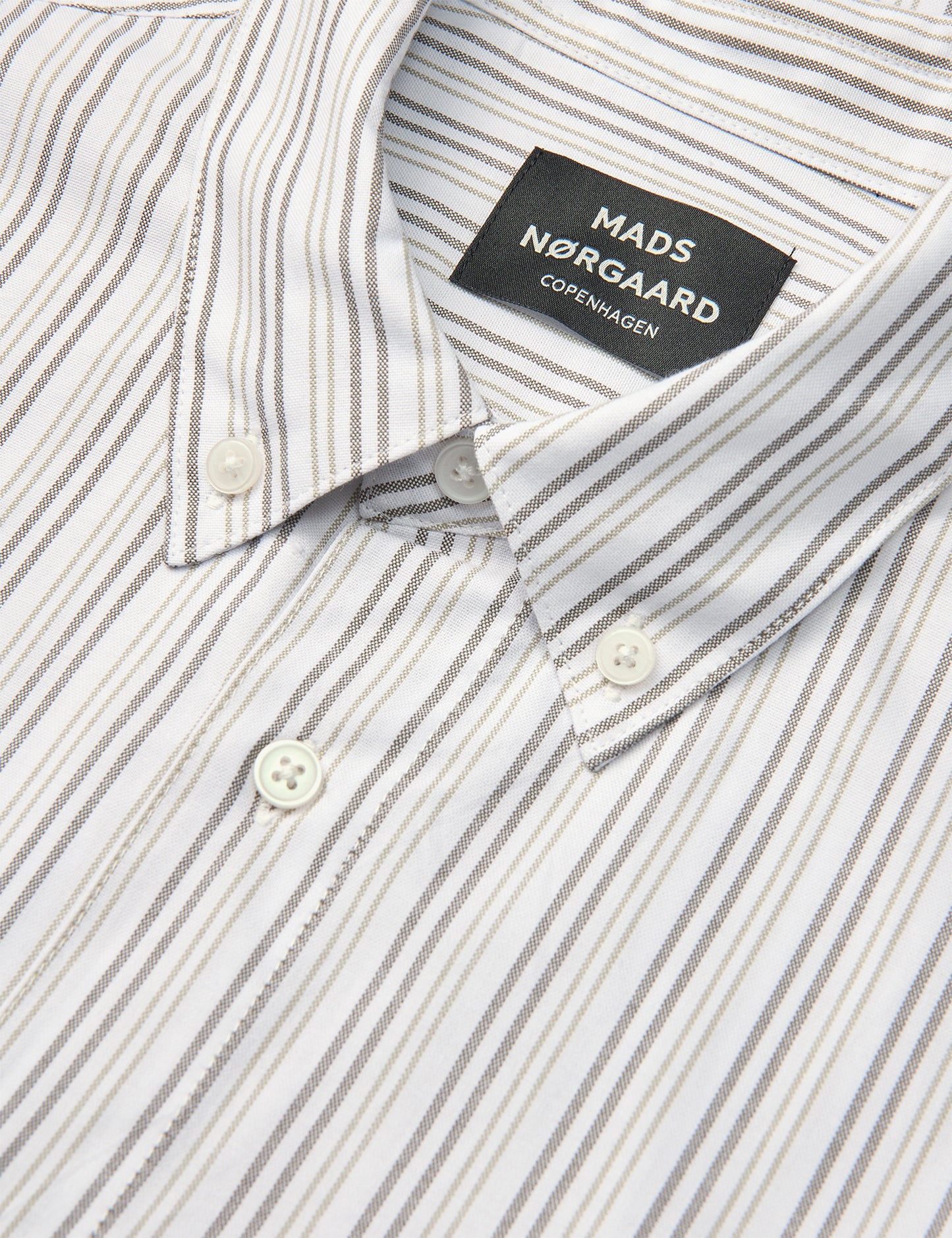 Oxford Sune Stripe Shirt BD FAV, White/Tarmac