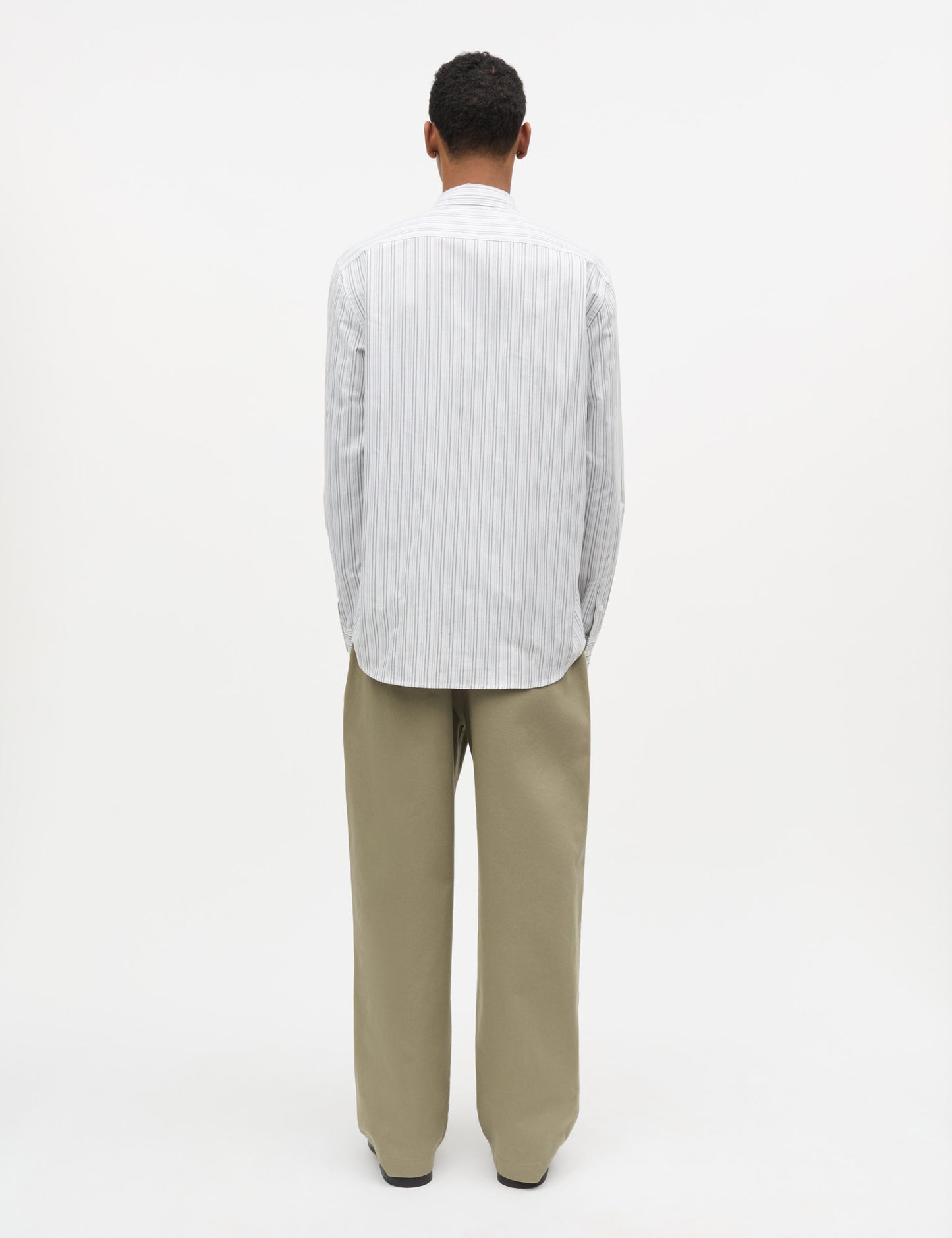 Oxford Sune Stripe Shirt BD FAV, White/Tarmac