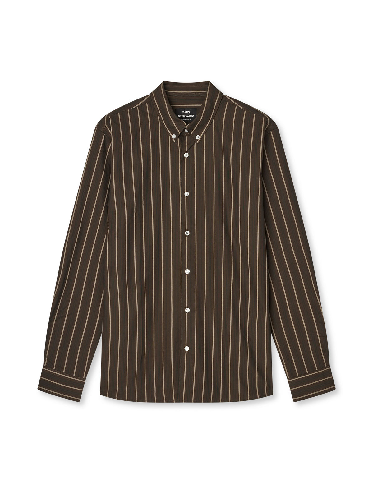 Oxford Sune Stripe Shirt BD FAV, Turkish Coffee/Sky Captain