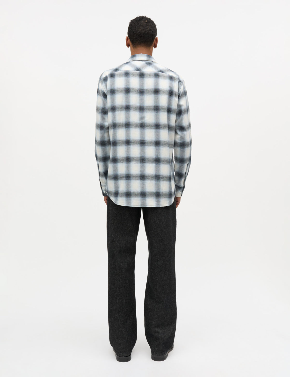 Flannel Check Sune Shirt, Sky Captain CH.