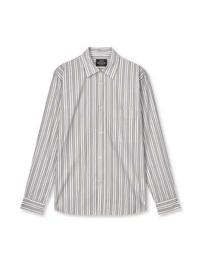 Cotton Soft Marcel Shirt, White/Tarmac ST.