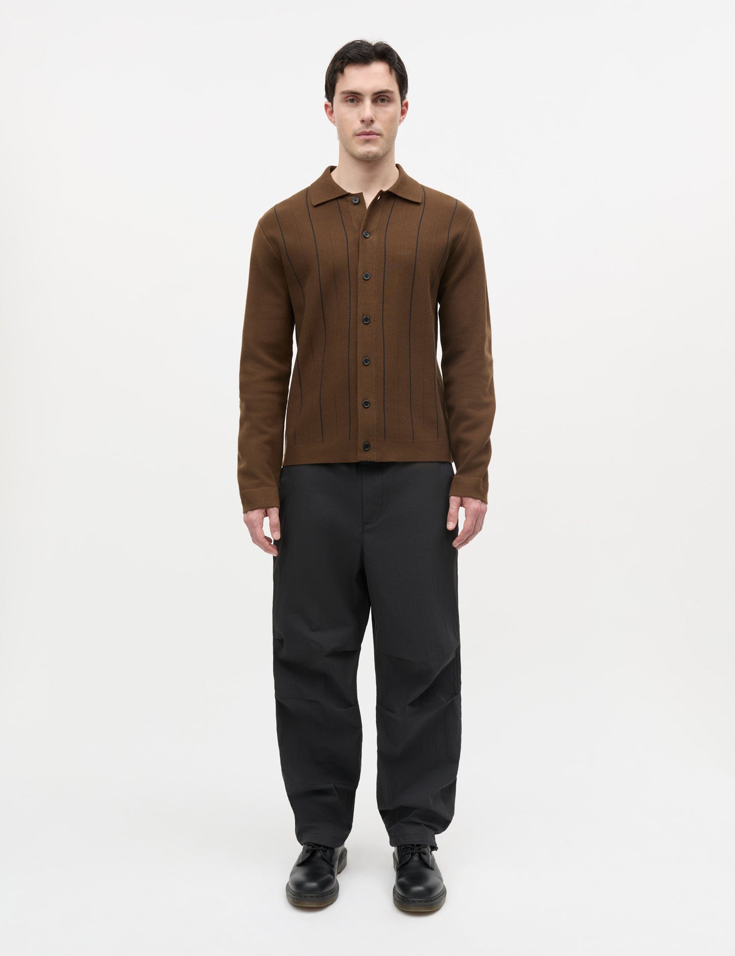 Classy Brando Polo LS Knit, Cocoa