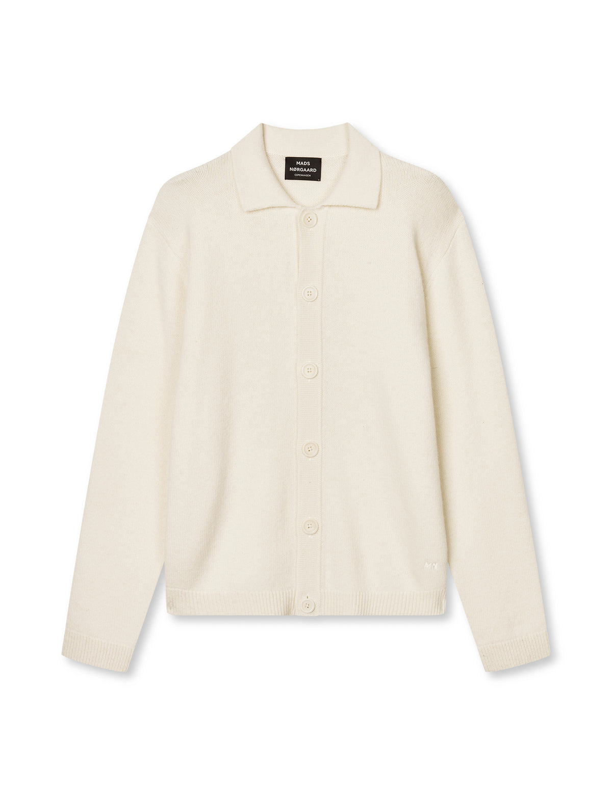 Super Wool Brando Polo LS Knit, Vanilla Ice