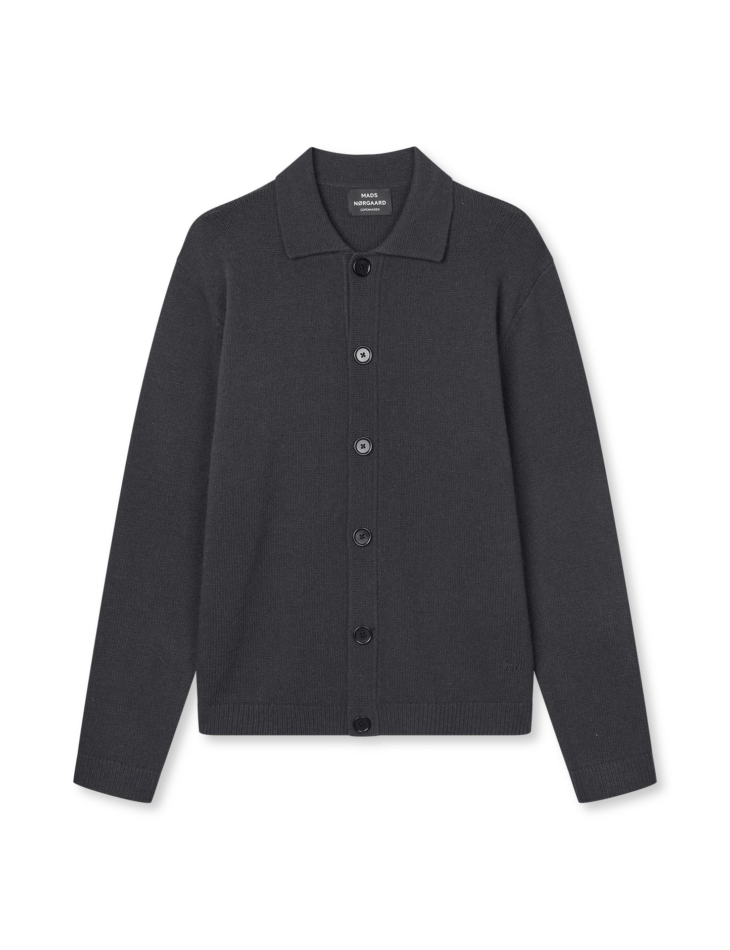 Super Wool Brando Polo LS Knit, Asphalt