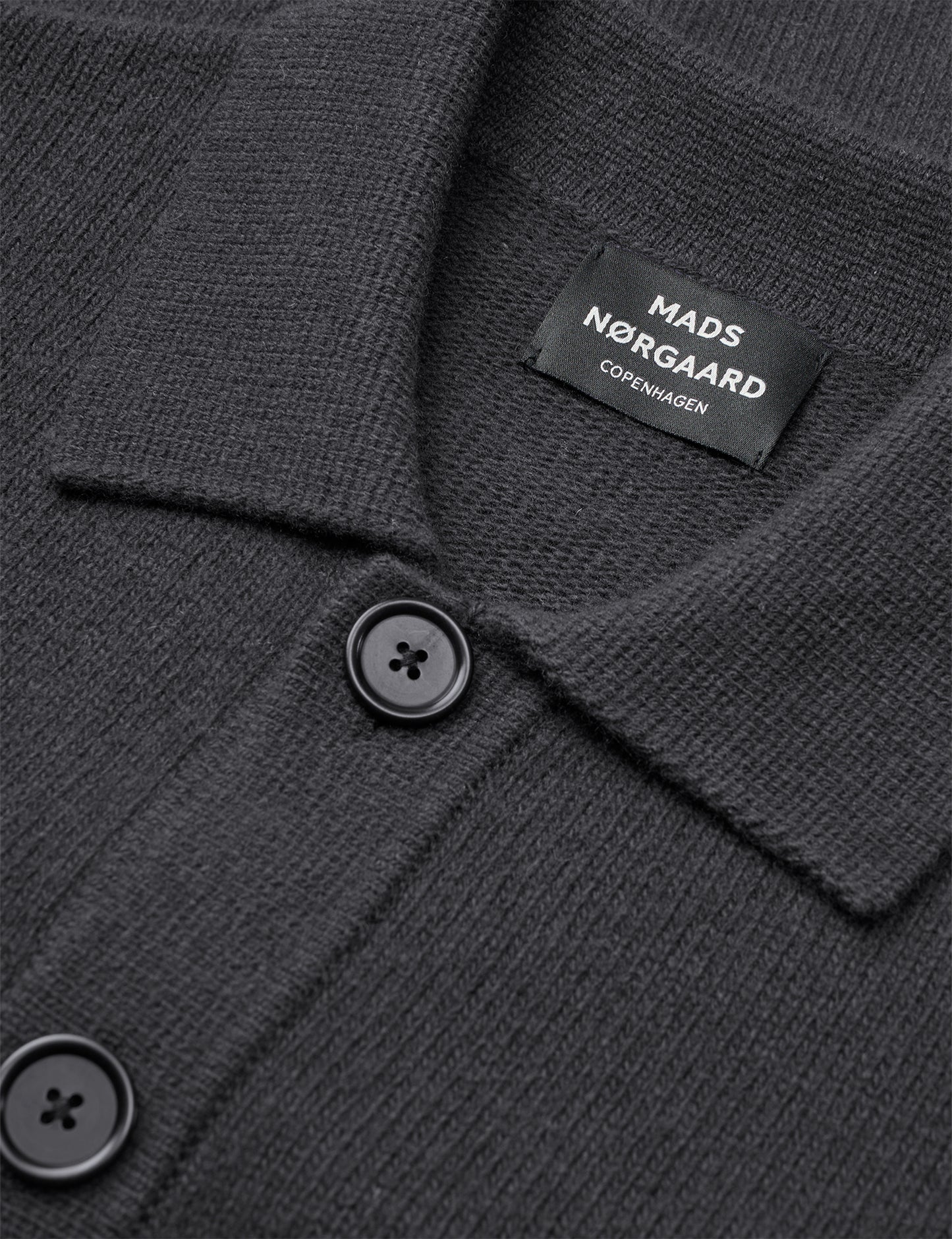 Super Wool Brando Polo LS Knit, Asphalt
