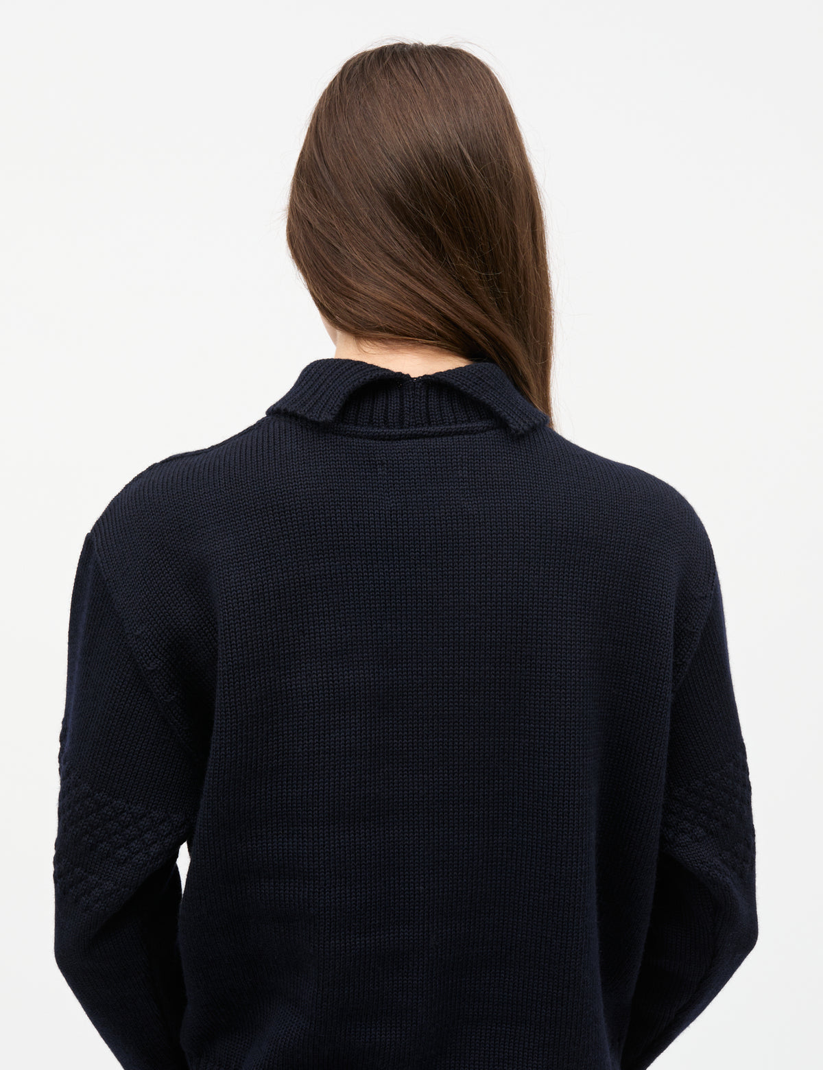 Wool Berthe Turtleneck Sweater, Sky Captain
