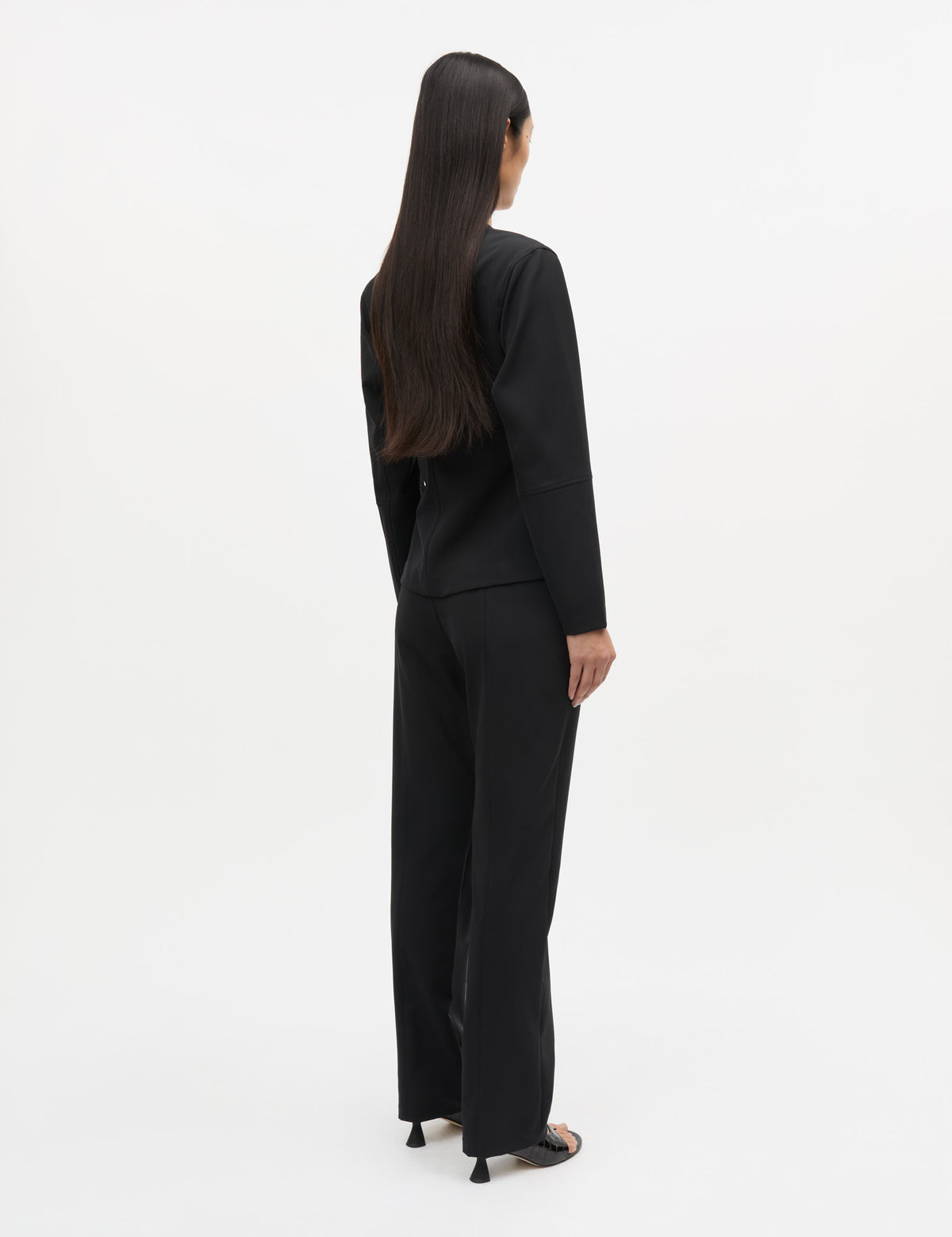 Stretchy Nylon Sara Jacket, Black