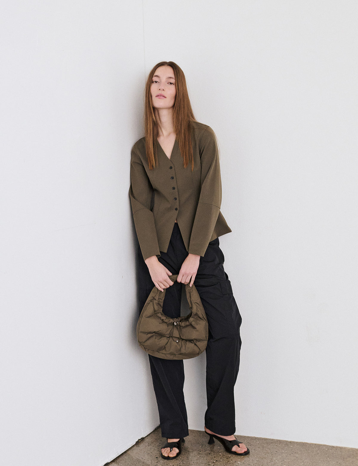 Stretchy Nylon Sara Jacket, Tarmac